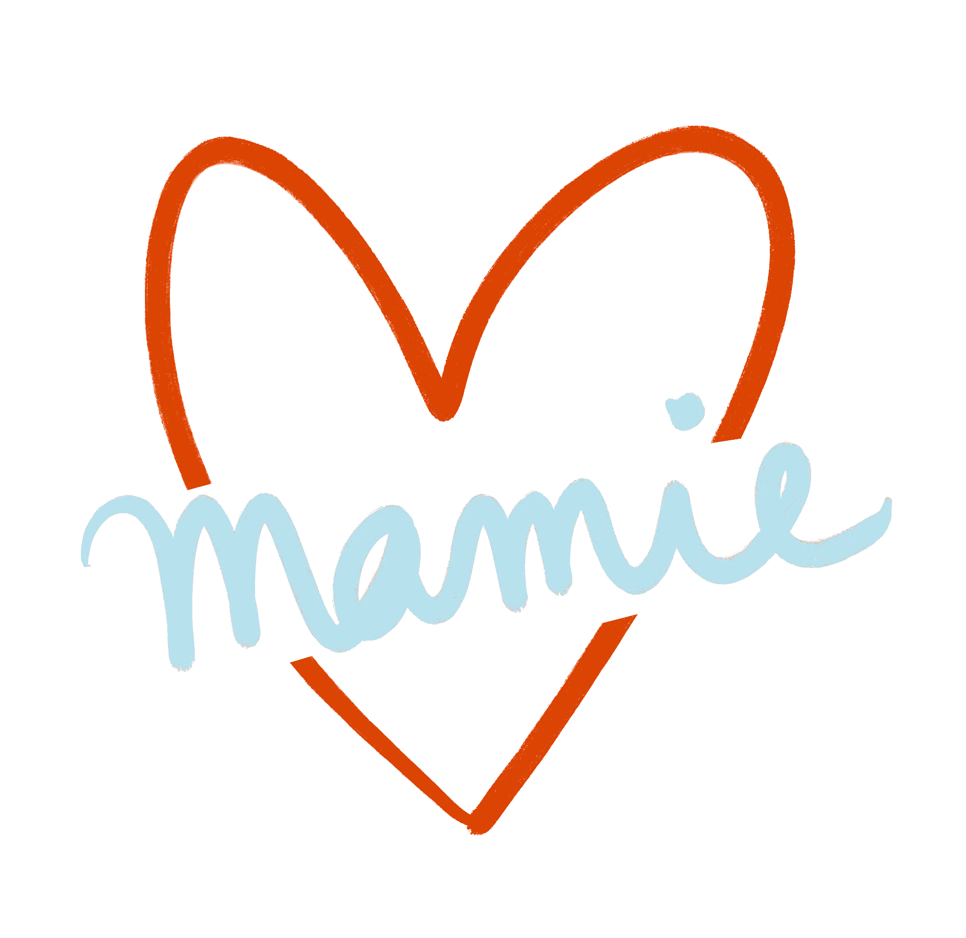 Illustration cœur « love mamie »